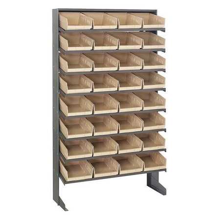 QUANTUM STORAGE SYSTEMS Steel Pick Rack, 36 in W x 60 in H x 12 in D, 8 Shelves, Gray QPRS-107IV