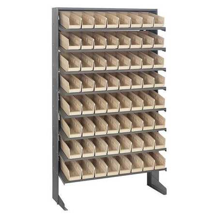 QUANTUM STORAGE SYSTEMS Steel Pick Rack, 36 in W x 60 in H x 12 in D, 8 Shelves, Ivory QPRS-101IV