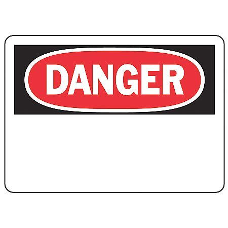 ACCUFORM Danger Sign, 7X10", R and BK/Wht, Plstc MRBH201VP