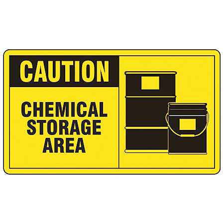 ACCUFORM Safety Label, 3 1/2 in H, 5 in W, Vinyl, Horizontal Rectangle, English, LCHL610VSP LCHL610VSP