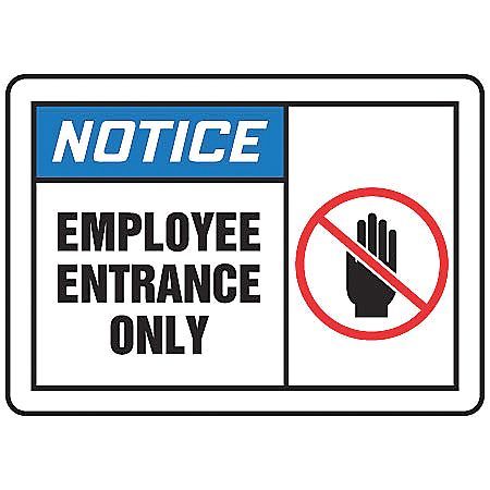 ACCUFORM Notice Sign, 10" Height, 14" Width, Plastic, Rectangle, English MADM878VP