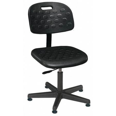 Bevco Polyurethane Desk Chair, 16" to 21", No Arms, Black V7007HC