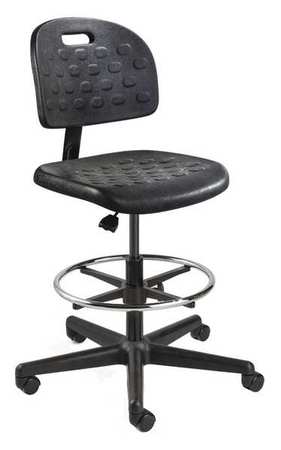 Bevco Task Chair, Polyurethane, 22-1/2" to 32" Height, No Arms, Black V7507HC
