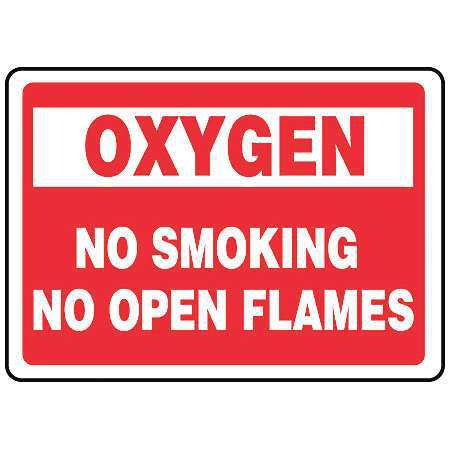 ACCUFORM No Smoking Sign, 10" H, 14 in W, Rectangle, English, MCHL936VA MCHL936VA