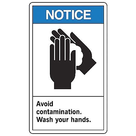ACCUFORM Notice Label, Wash Your Hands, 5x3-1/2, Adhesive Vinyl, 5/PK LRST800VSP
