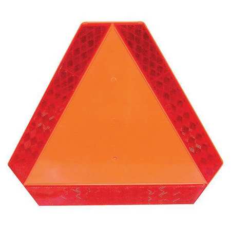 DEFLECTO Reflector, Triangle, Slow Moving Vehicle, High Impact ABS Material, 14 in L x 16 in W, Orange/Red 70-0110-50