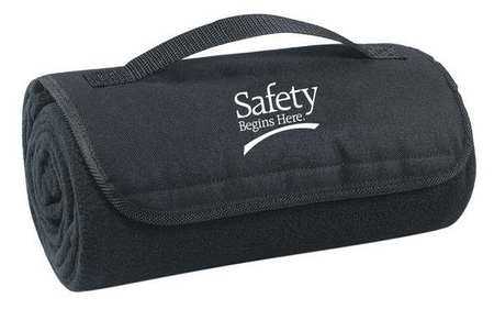 ZORO SELECT Blanket, Safety Begins Here, 48x53in, Black 8DPM3