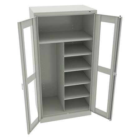 TENNSCO 24 ga. ga. Steel Storage Cabinet, 36 in W, 72 in H CVD7220 LIGHT GREY