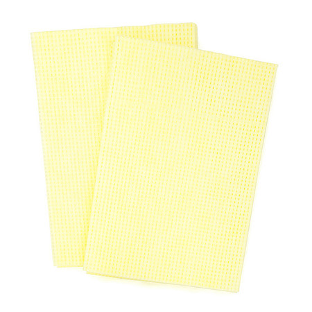 HOSPECO Rayon Open Weave Shop Towels 13" x 21", Yellow N-F220QCY