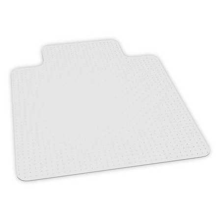 Zoro Select Chair Mat 45"x53", Traditional Lip Shape, Clear, for Carpet 128133