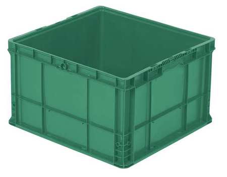 Orbis Straight Wall Container, Green, Polyethylene, 24 in L, 22 1/2 in W, 14 1/2 in H NSO2422-14 GREEN