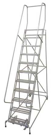COTTERMAN 140 in H Steel Rolling Ladder, 11 Steps, 450 lb Load Capacity 1011R2632A1E10B4C1P6