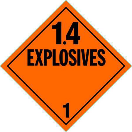 STRANCO Vehicle Placard, 1.4 Explosive DOTP-0100-PS