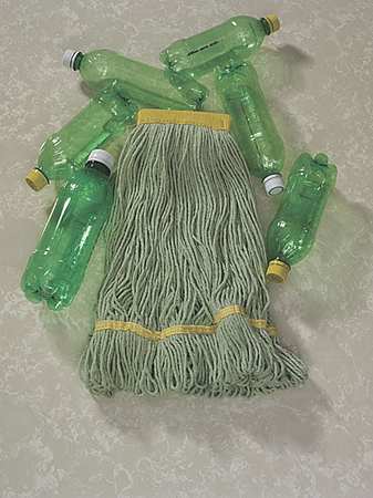 ODELL 5 in String Wet Mop, 28 oz Dry Wt, Quick Change Connection, Cut-End, Green, PET 1200LARGE/GREEN