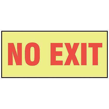 ACCUFORM Exit Sign, No Exit, 3-1/2"X10 MLAD505GP
