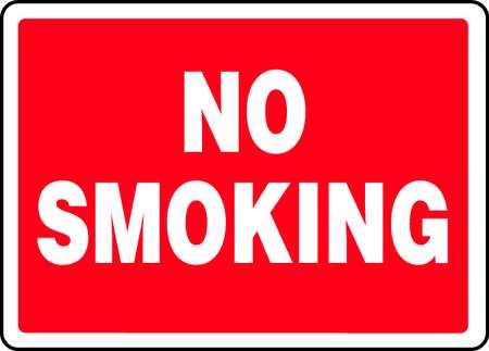 ACCUFORM No Smoking Sign, 10" H, 14 in W, Rectangle, English, MSMK570VA MSMK570VA