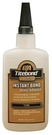 TITEBOND Instant Wood Adhesive, Thin, 4 oz, Clear 6202