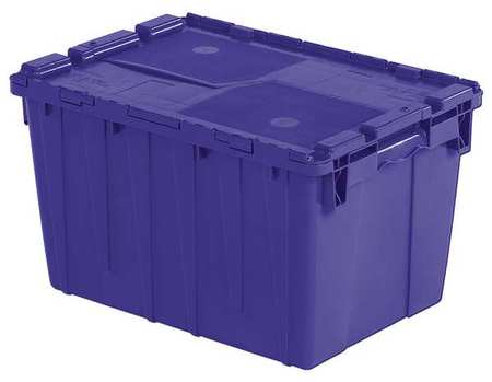 Orbis Blue Attached Lid Container, Plastic, 13.46 gal Volume Capacity FP182 Blue