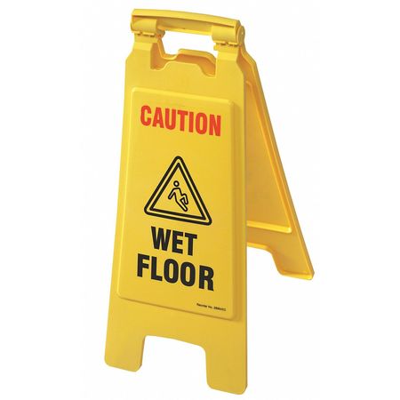 Safety Sign Two-Sided Floor Stand Sign, 24 3/8 in Height, Plastic 28958