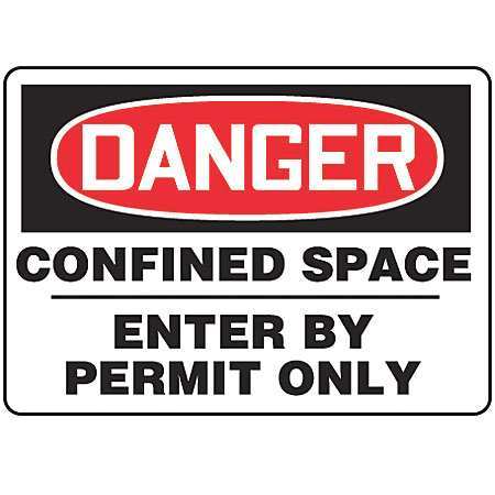 ACCUFORM Danger Sign, 10X14", R and BK/Wht, Plstc, MCSP001VP MCSP001VP