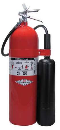 AMEREX Fire Extinguisher, 10B:C, Carbon Dioxide, 20 lb 332