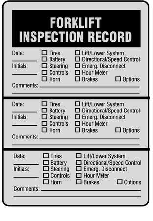 See All Industries Label, Foil, 3x4.25 In, Forklift, PK25 IL-FORK