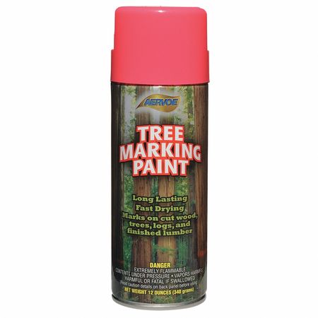 Aervoe Tree Marking Paint, 12 oz., Fluorescent Pink, Solvent -Based 691