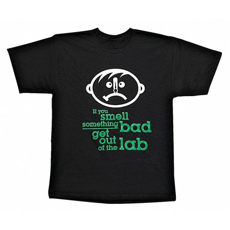 LAB SAFETY SUPPLY T-Shirt, Black, XL 6FWF5