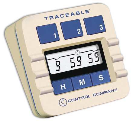 Traceable Lab Timer, Display 1/4 In, LCD 5002