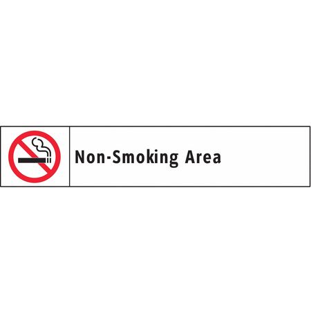 ELECTROMARK No Smoking Sign, 1 3/4 in Height, 9 in Width, Vinyl, English S337A