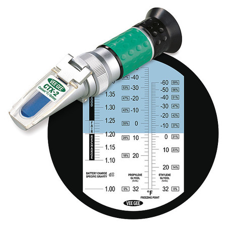 Vee Gee Analog Refractometer Coolant Freezing Point F 1.0 43064