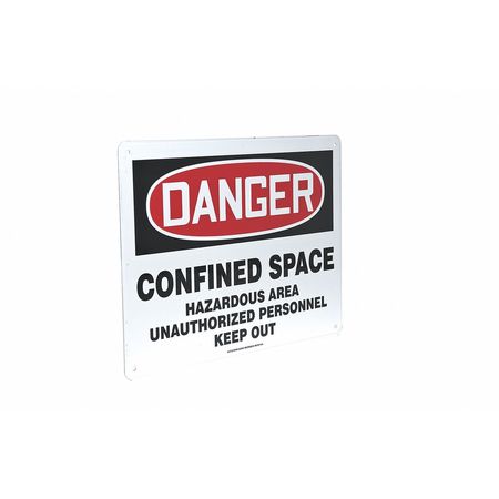 ACCUFORM Danger Sign, 10X14", R and BK/Wht, Al, MCSP104VA MCSP104VA