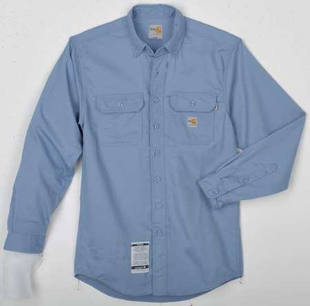 Carhartt Carhartt Flame Resistant Collared Shirt, Blue, Cotton/Nylon, M FRS160-MBL MED REG