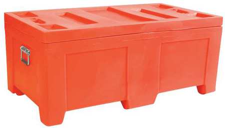 MYTON INDUSTRIES Orange Bulk Container, Plastic, 16.5 cu ft Volume Capacity S0-5524-2ORANGE
