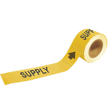 BRADY Pipe Marker, Supply, 2 In.H, 73934 73934