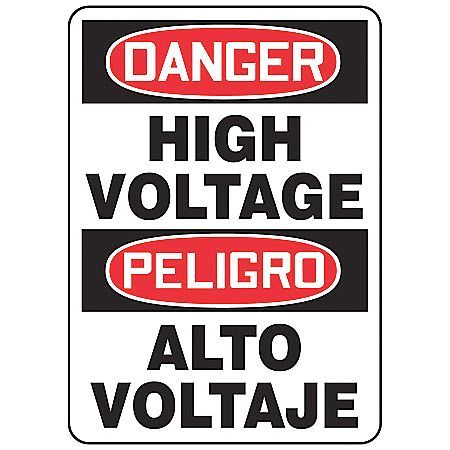 ACCUFORM Spanish-BilinguAl Danger Sign, 14"X10", SBMELC114VA SBMELC114VA