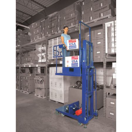Ballymore Personnel Lift, Push-Around Drive, 450 lb Load Capacity, 6 ft 4 in Max. Work Height PS-10
