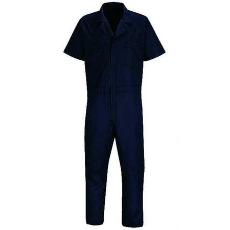 Vf Workwear Short Sleeve Coverall, 54 to 56In., Navy CP40NV RG 3XL