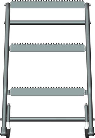 Ballymore 28 1/2 in H Steel Rolling Ladder, 3 Steps, 450 lb Load Capacity 318GSU