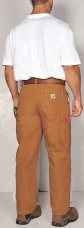 Carhartt Double Front Work Pants, Brown, Size 32x32 B01 BRN 32 32