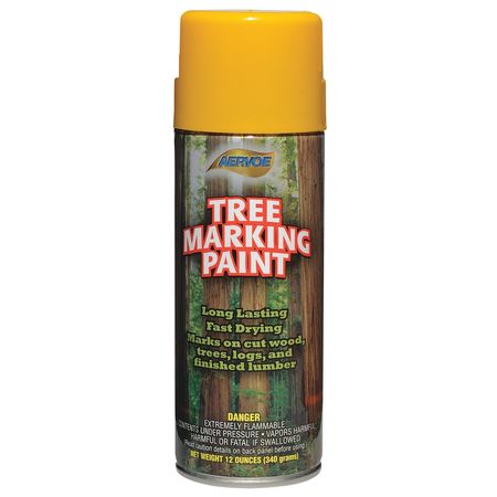 Aervoe Tree Marking Paint, 12 oz., Yellow, Solvent -Based 630
