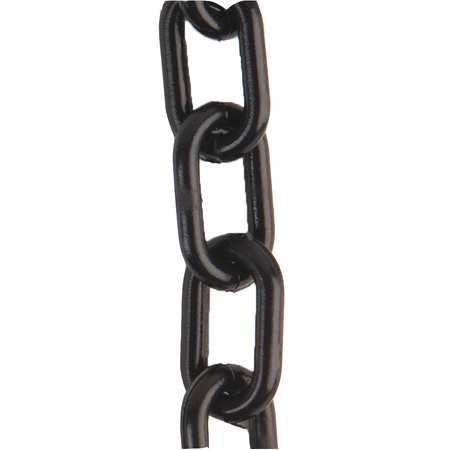 Zoro Select Plastic Chain, 1-1/2 In x 100 ft, Black 30003-100