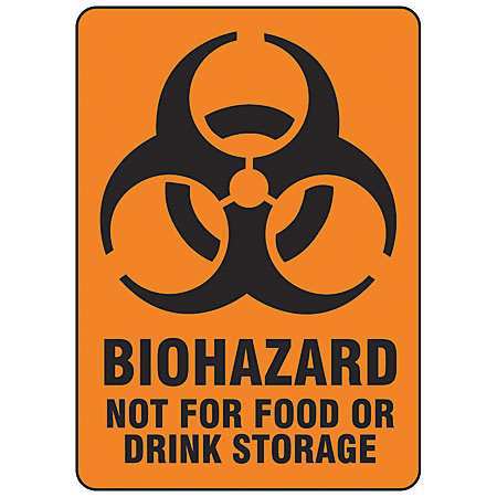 BRADY Biohazard Warning Label, 5 in Height, 3 1/2 in English 31262LS