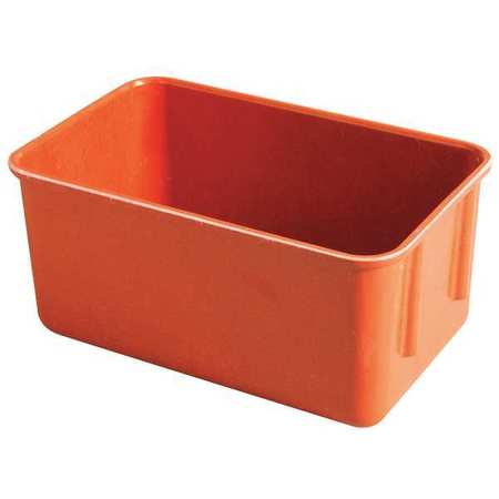 MOLDED FIBERGLASS Nesting Container, Red, Fiberglass Reinforced Composite, 9 3/4 in L, 6 1/8 in W, 4 1/2 in H 9261085280