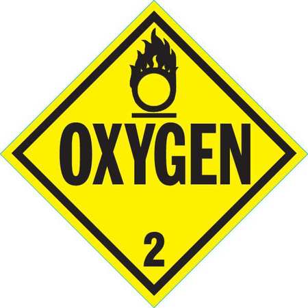 STRANCO Vehicle Placard, Oxygen with Pictogram DOTP-0035-PS
