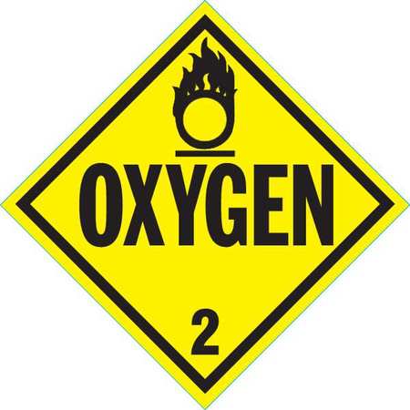 STRANCO Vehicle Placard, Oxygen w Pictogram, PK10 DOTP-0035-V10