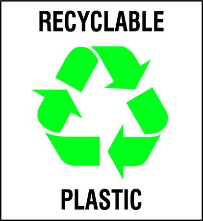 Brady Recycling Label, 10 In. H, 10 In. W, PK5, 20640LFLS 20640LFLS
