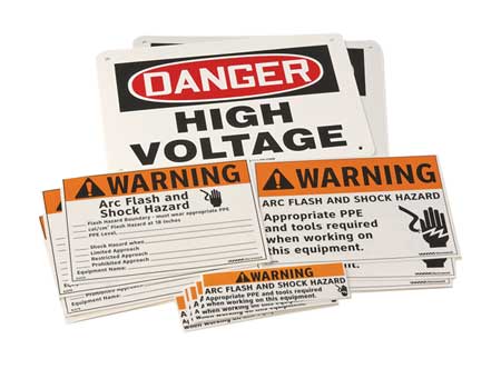 ACCUFORM Danger Sign, 7X10", R and BK/Wht, HV, Eng MELC113VS