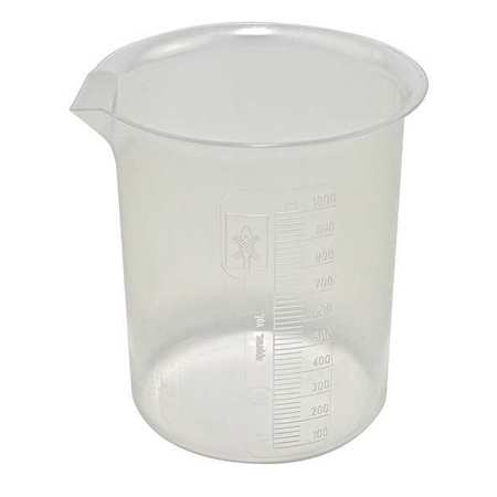 DYNALON Beaker, Graduated, 1000mL, Poly, PK4 222075-1000