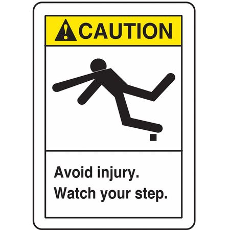 ACCUFORM Caution Sign, 14" H, 10" W, Vinyl, Rectangle, English, MRTF602VS MRTF602VS